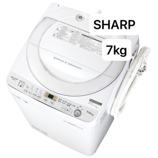 SHARP シャープ 7kg 全自動洗濯機 ES-GE7c 洗濯機