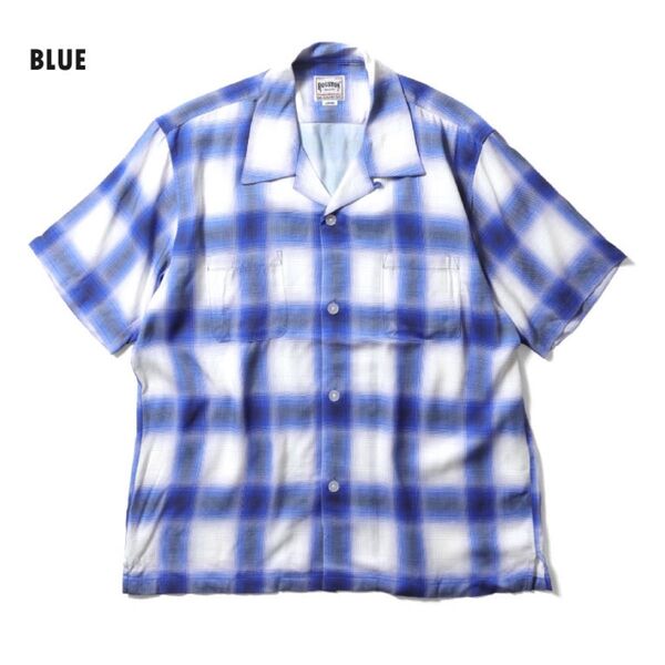 【HOUSTON】OMBRE S/S CHECK SHIRT