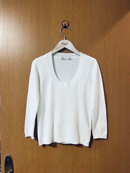ZARA 白トップス 七分袖