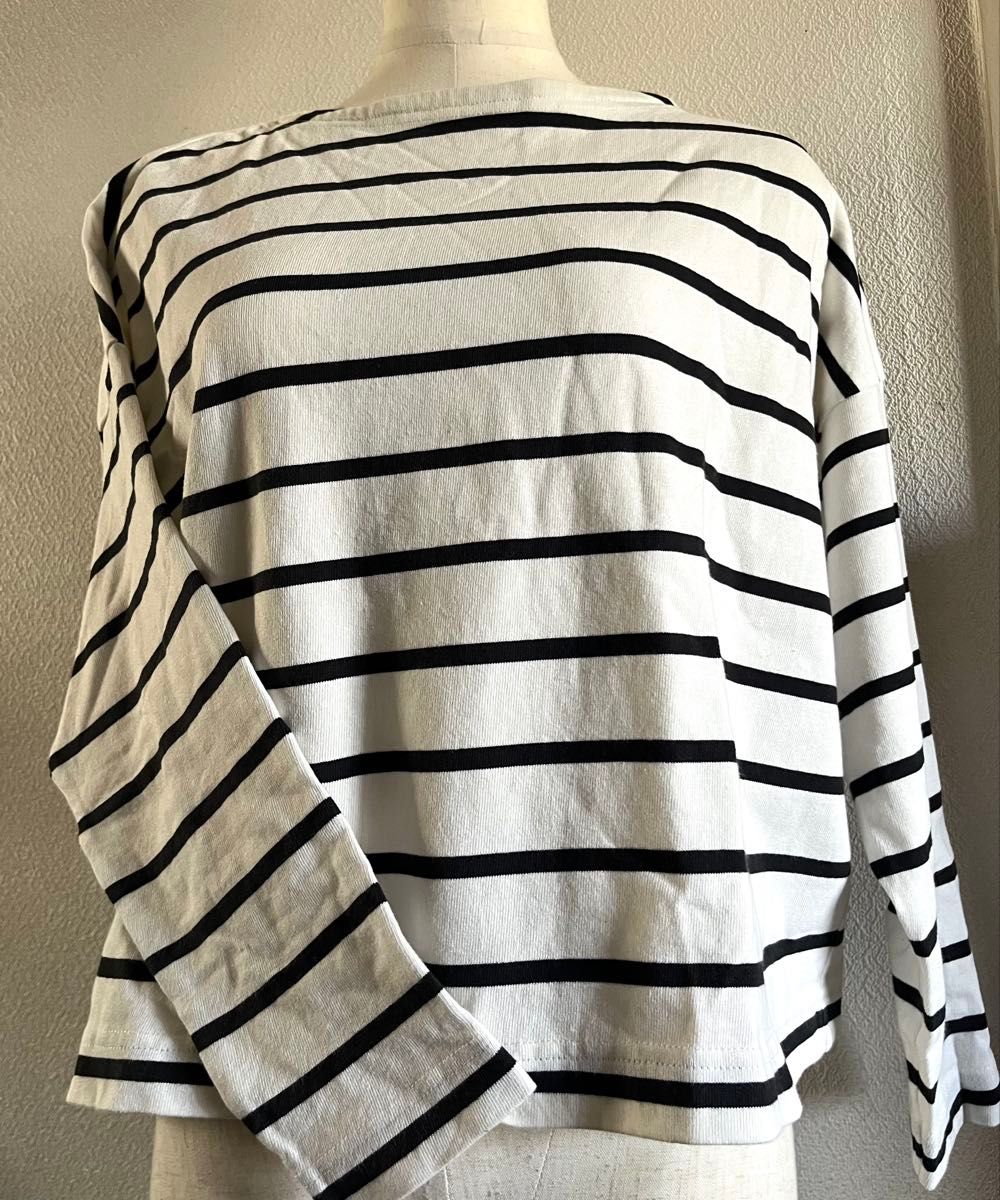 GU ボーダートップス 長袖 M