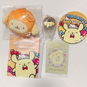 ポムポムプリン 5点セット #平成女児チョコチャーム サンリオ キーホルダー ぬいぐるみ カード