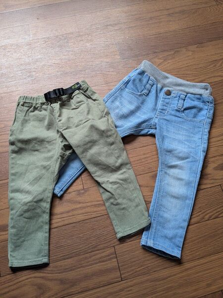 2点セット キッズ デニムパンツ ボトムス 90cm ジーンズ