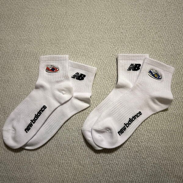 New Balance 靴下 ソックス 2足セット 白 ホワイト 23〜25cm