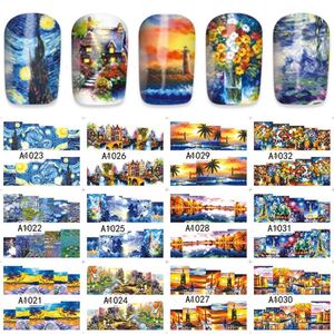 ウォーターネイルシール 絵画 12枚セット ネイル ジェルネイル