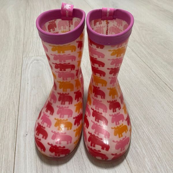 moz モズ 18.0cm レインブーツ 長靴 ピンク 女の子