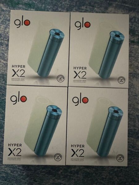 4個セット 新品 glo hyper X2 グローハイパーエックスツー ミントブルー デバイス 本体