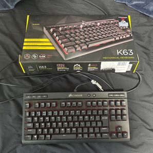CORSAIR コルセア K63 ゲーミングキーボード 有線 ブラック