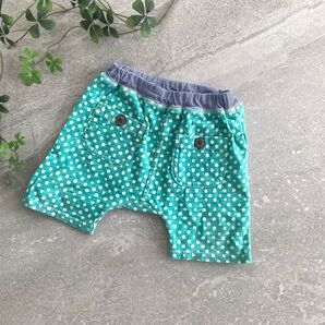 RAG MART ラグマート ベビー パンツ ユニセックス 80 グリーン ドット柄
