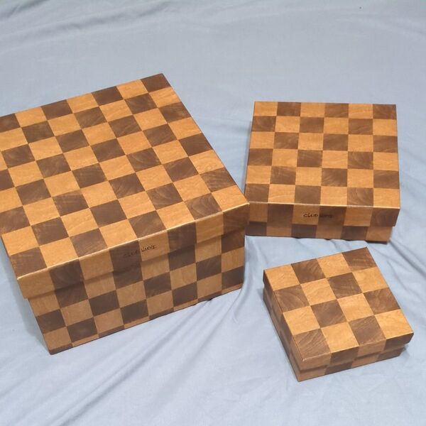 美品♪【クラブハリエ】空き箱大中小★21cm×21cm×12cm★16cm×16cm×5cm★11cm×11cm×4.5cm★3個