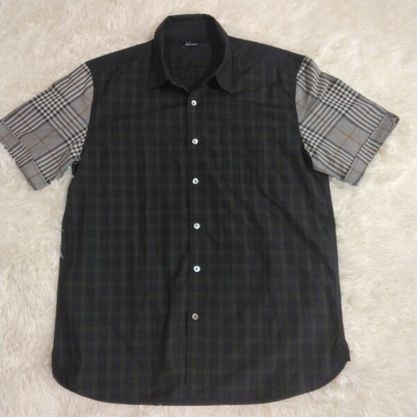 FRED PERRY チェック シャツ Lサイズ ツートンカラー
