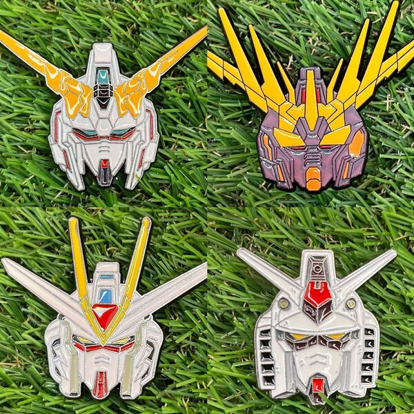 ガンダム ピンバッジ ファースト ユニコーン バンシィ ウイングゼロ ストライク 5種類セット まとめ売り 海外製