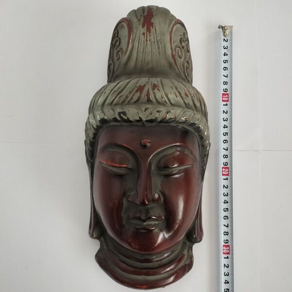 壁掛け 観音面(35cm) 木製