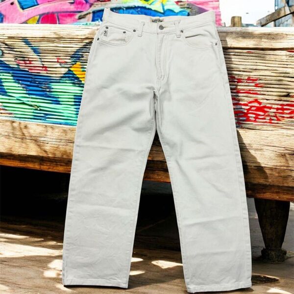 90年代 vintage!GUESS ホワイトデニム パンツ