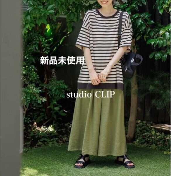 新品 studio CLIP★ゆったりボーダーカットソー
