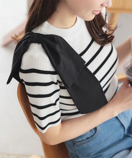 トップス ニット 上品 ブラック 新品 神戸レタス