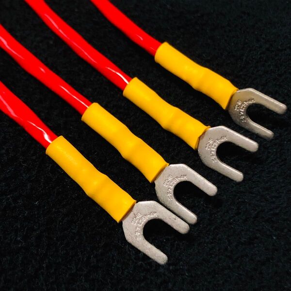 スピーカー用ジャンパーケーブル Belden(ベルデン )88761使用 Yラグ端子仕様 15cm 4本1組