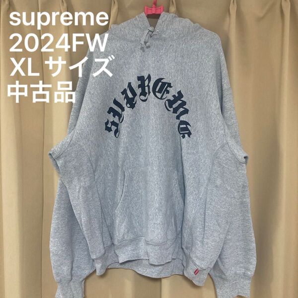 supreme スウェットパーカ XLサイズ 中古品 パーカー スウェット