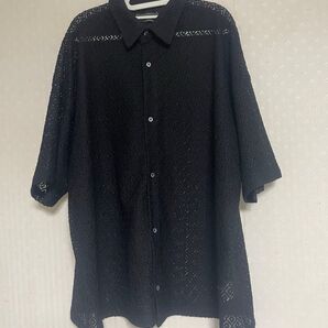 【CLEL】Loose Short Sleeves Lace Shirt/ルーズ 半袖レースシャツ