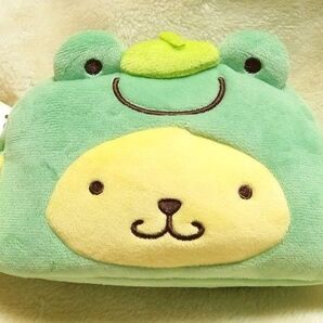 新品 ポムポムプリン ポーチ カエル ミント グリーン