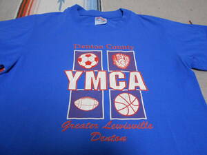 １９９０年代製HANESヘインズ YMCA LEUISVILLE DENTON バスケットボール ラグビー サッカー フットボール野球ベースボール ナンバリング