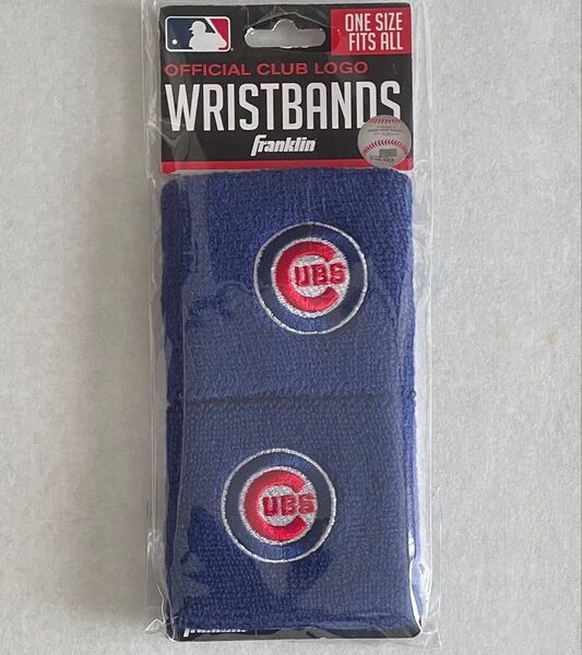 新品 MLB公認 シカゴ カブス リストバンドFranklin Chicago Cubs 2個セット リストバンド