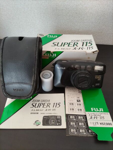 FUJI ZOOMCARDIA SUPER115 箱 説明書 ケース フィルム付き