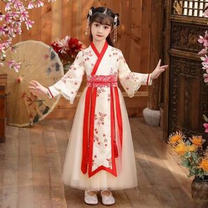 中華服漢服 チャイナドレス ワンピース コスプレ衣装 キッズ160cm