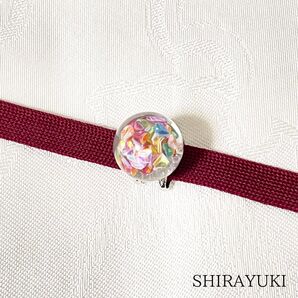 シャボン玉のような帯留め 帯留 帯留め 帯飾り 和装小物 ハンドメイド品 リメイク品