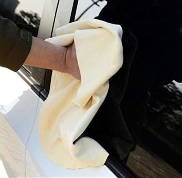 バイク 洗車 鹿革 タオル 拭き取り 吸水性 セーム革 タオル 小物 手入れ DIY用品 タオル ウェア