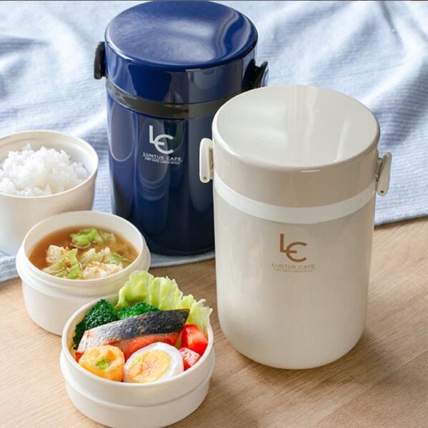 【美品】お弁当箱 ランタス 700ミリ 3段 保温