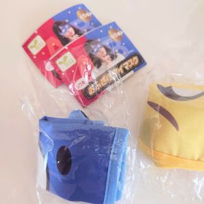 ガチャガチャ おふざけアイマスク 顔文字 アホ面 2個セット