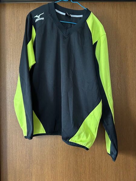 MIZUNO 長袖 薄手 春物メッシュ素材 トレーナー ミズノ Lサイズ ブラック テニス 黒