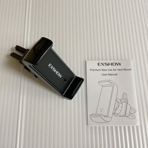 携帯電話エアベントホルダー 車載スマートフォンホルダー 吹き出し口取り付け ブラック ハンズフリー スマホ 回転