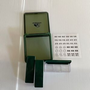 ピルケース 薬ケース コンパクト サプリケース 3日分収納 グリーン 緑 管理シール付き おしゃれ ハードケース シンプル