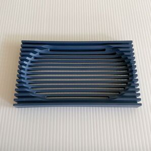 ソープディッシュ ソープホルダー 石鹸置き ブルー 乾燥 シリコン シンプル 衛生的 きれい キッチン 洗面台