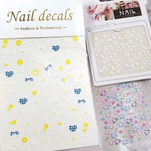 ☆かわいいネイルシールセット☆サンリオ☆シナモロール☆シナモン☆お花☆F☆まとめ売り☆