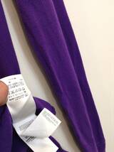 Ralph Lauren ラルフローレン コットン長袖ポロシャツ 胸ロゴ メンズS 170/92A 紫 良品正規_画像5
