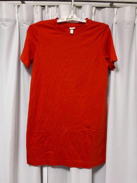 H&M Tシャツワンピース オレンジ