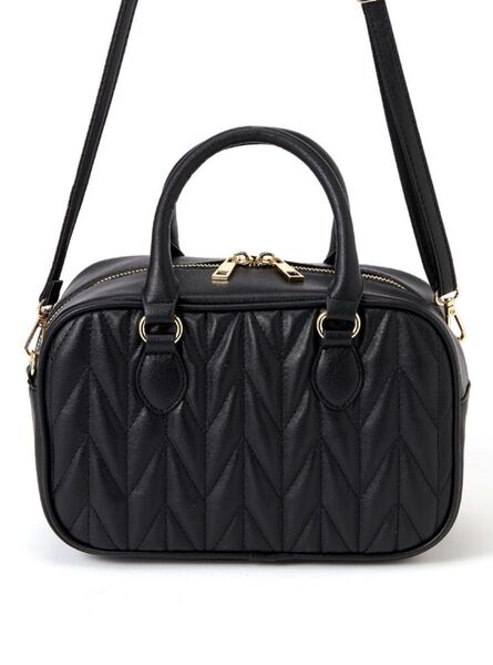 GRL グレイル 2Wayキルティングレザーボストンバッグ sa028 ブラック