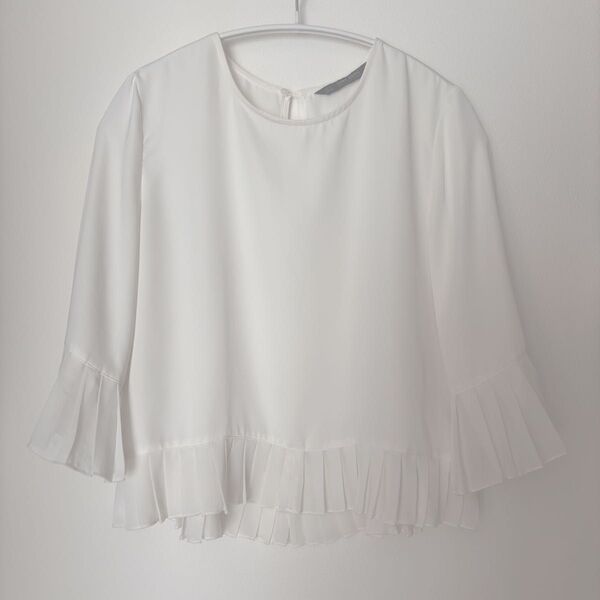 ZARA BASIC ザラベーシック ブラウス 白 ホワイト