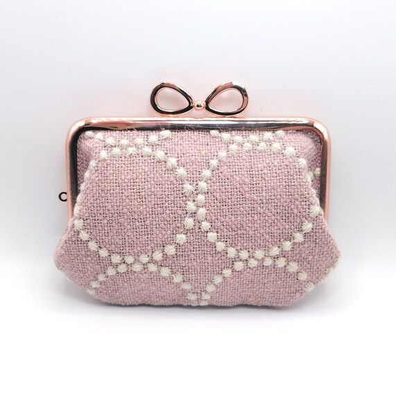 ミナペルホネン タンバリン(pink) リボンがま口