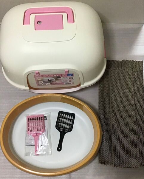 猫トイレ ミルキーピンク アイリスオーヤマ ねこ ネコ トイレ用品 爪研ぎ 爪とぎ セット
