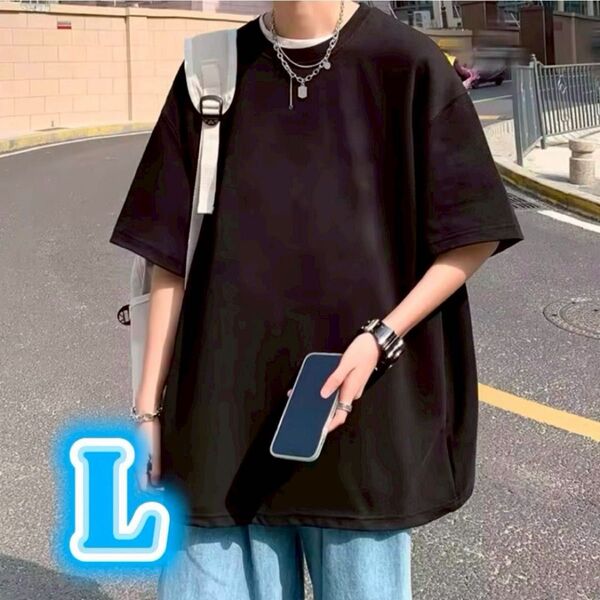 五分袖 Tシャツ メンズ プルオーバー ビッグシルエット ドロップショルダー Uネック ゆったり トップス