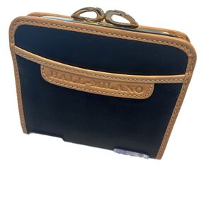 HALL MILANO 二つ折り財布 がま口 バイカラー