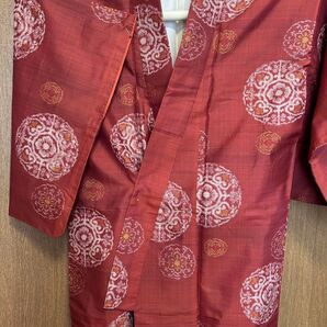 袖裏がクラシカルな銘仙 正絹 袷着物