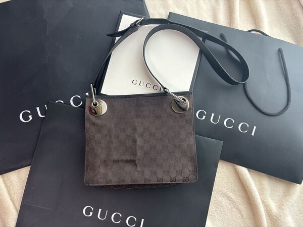 【希少】正規品 オールドグッチ Gucci ショルダーバッグ 男女兼用