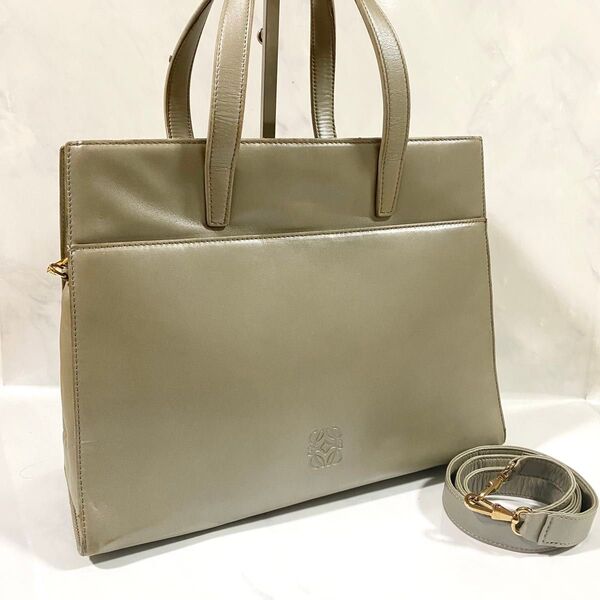【お買い得品】LOEWE 2wayハンドバッグ ショルダーバッグ アナグラム 本革
