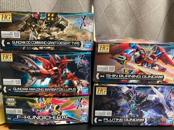 HG 未組立 ガンプラ 5点セット プルタインガンダム アメイジングバルバトスルプス 神バーニング コマンドクアンタ F91改