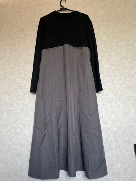 大きいサイズ 切替ドッキングワンピース 新品 マーメイドスカート