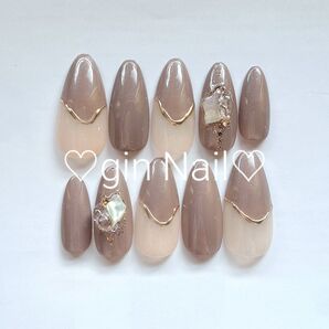 ネイルチップ オーダー 韓国 ニュアンス ミラー スキニーオーバル 現品